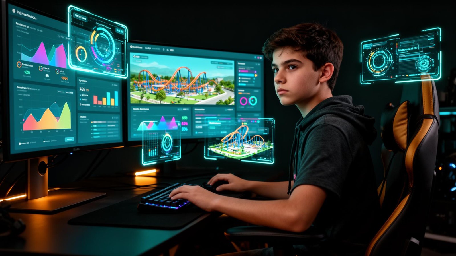 Teenager learning business through gaming simulations